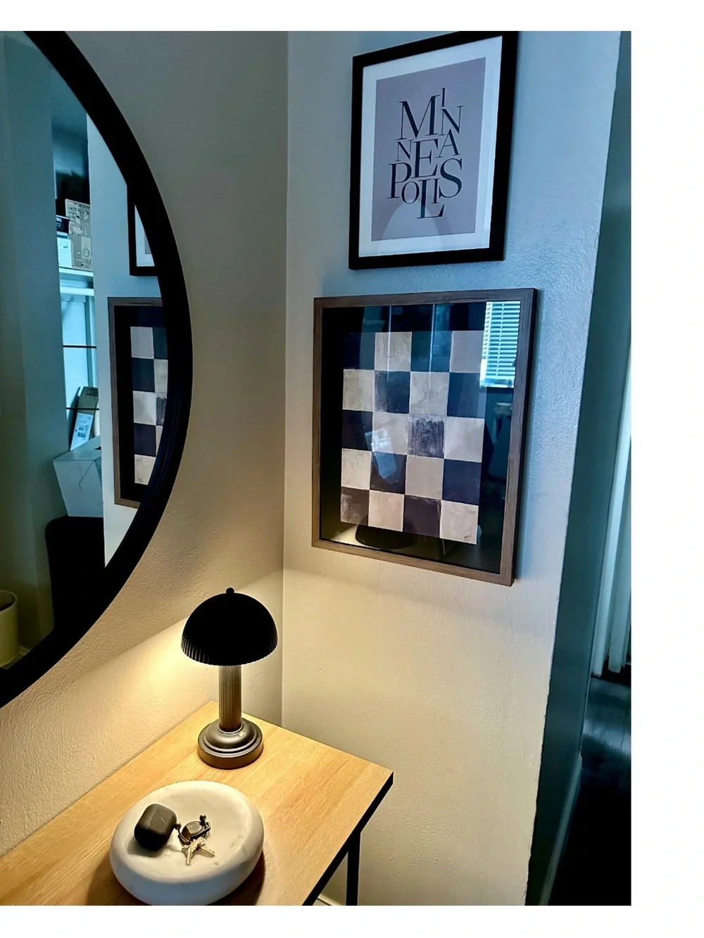 Studio McGee 16” x 20” Checkerboard Framed Wall Art